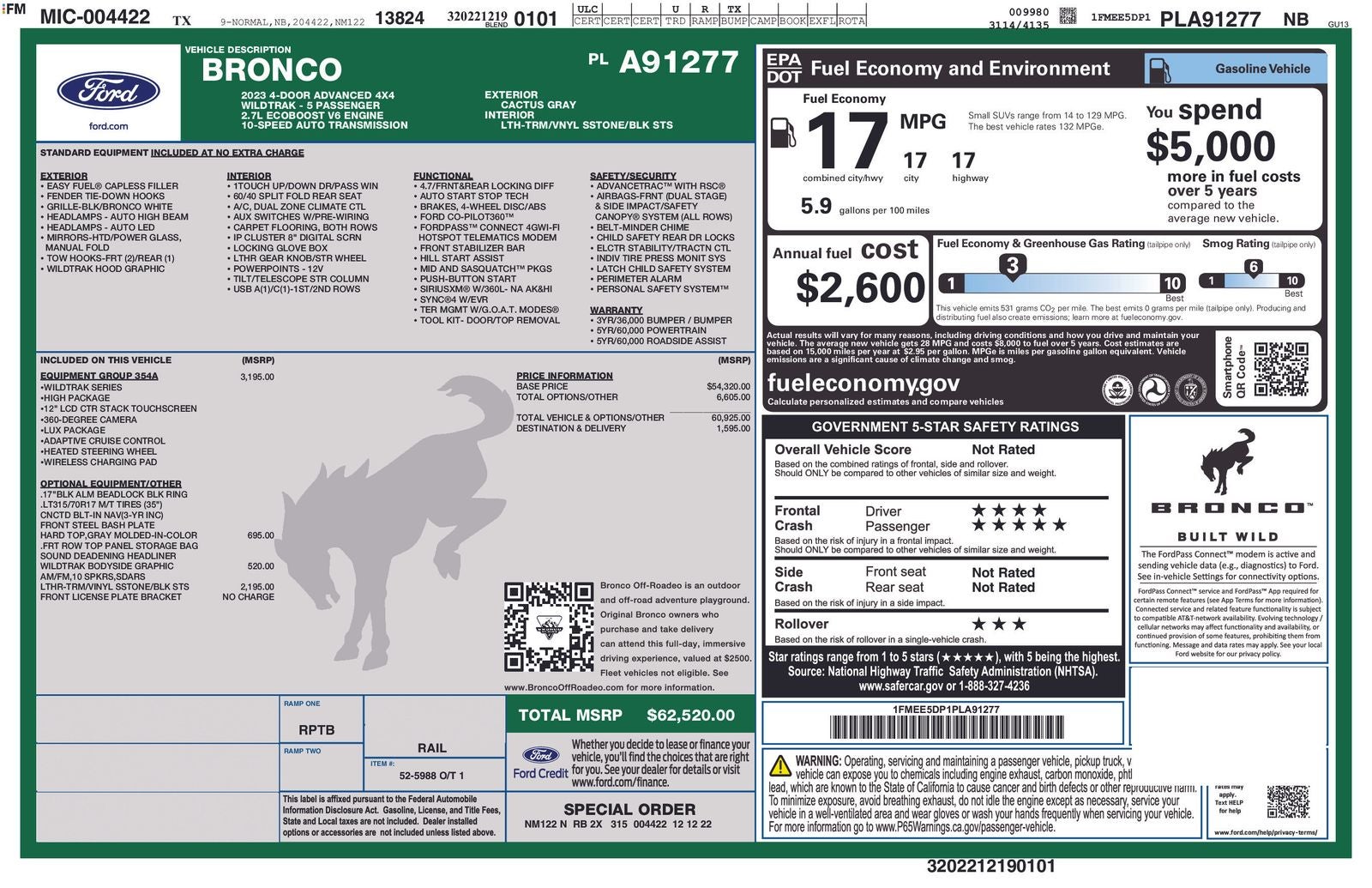 2023 Ford Bronco Wildtrak