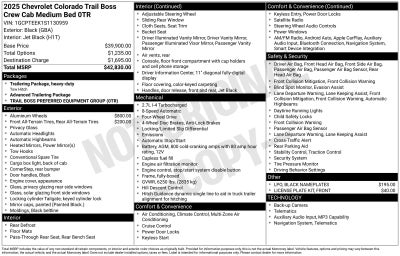 2025 Chevrolet Colorado Trail Boss