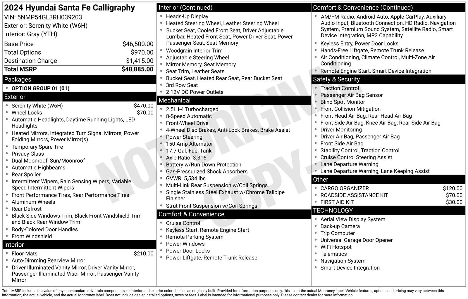2024 Hyundai Santa Fe Calligraphy