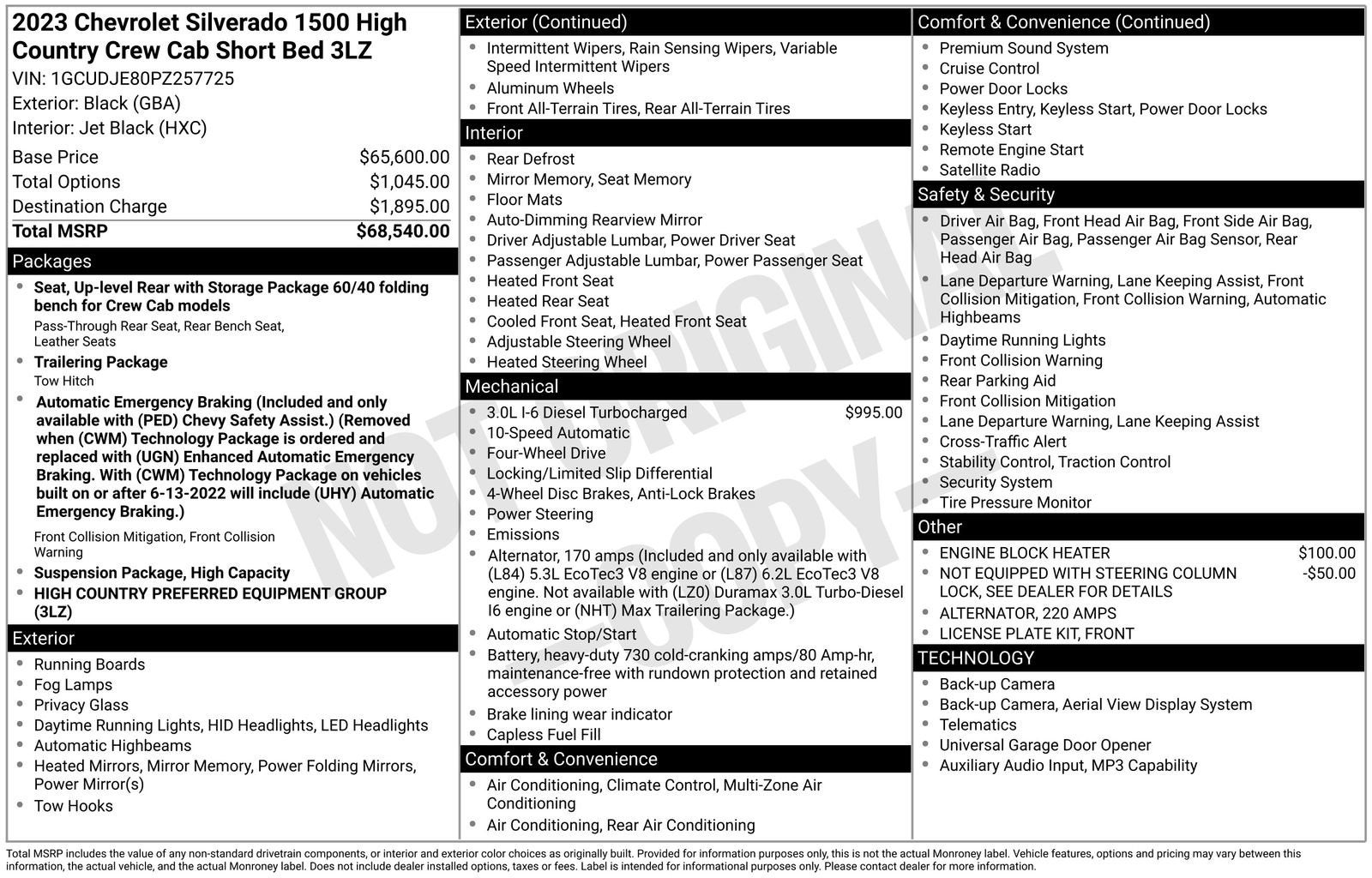 2023 Chevrolet Silverado 1500 High Country