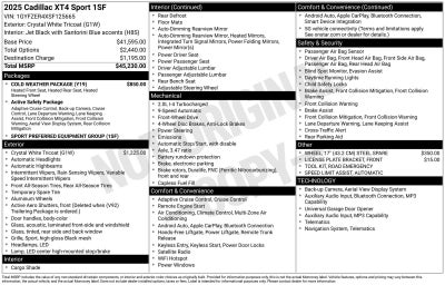 2025 Cadillac XT4 Sport