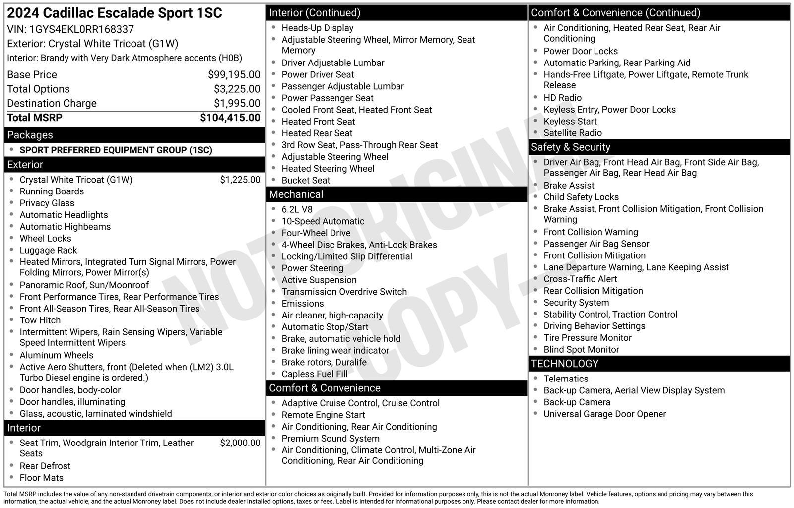 2024 Cadillac Escalade Sport