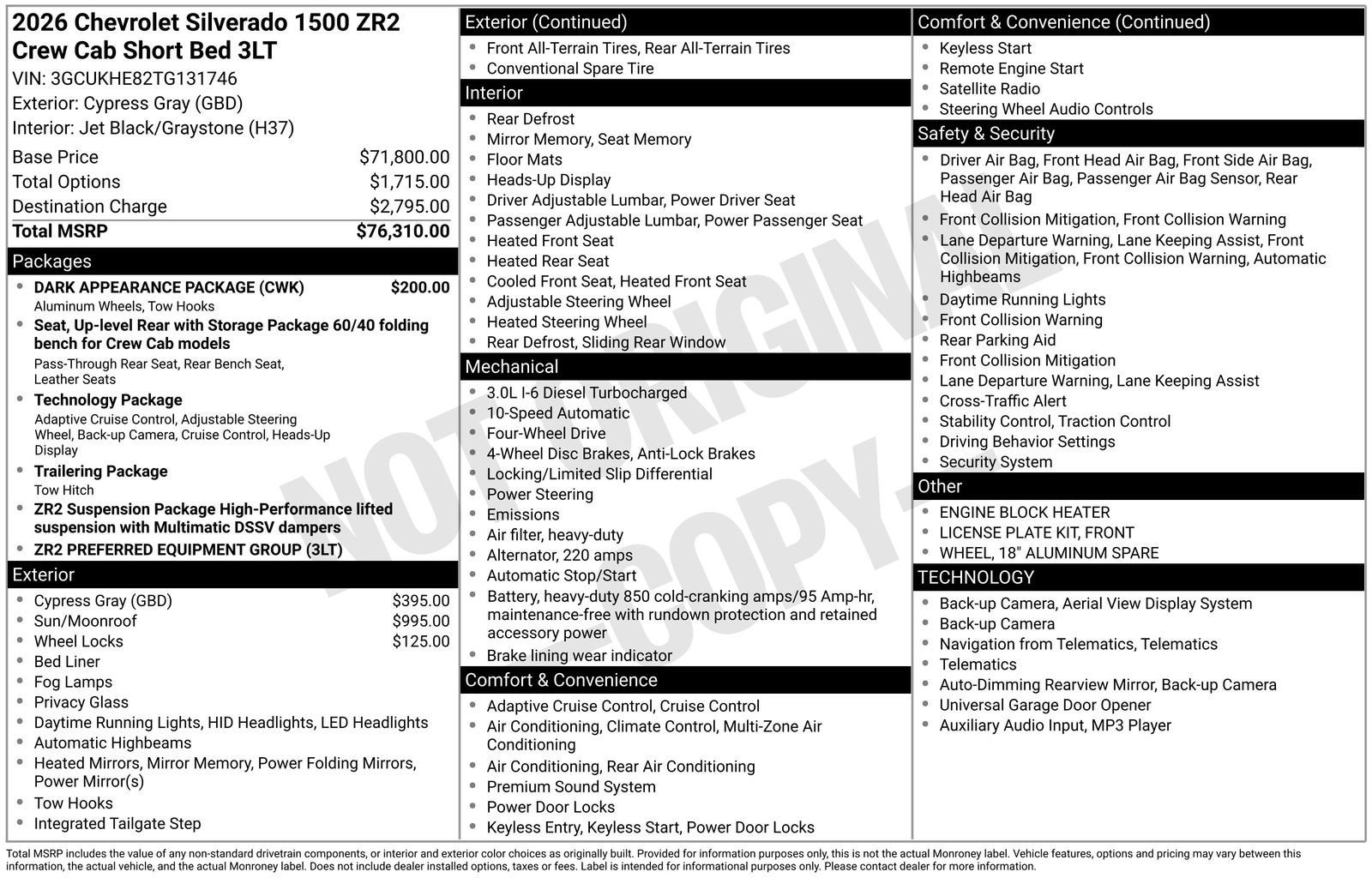 2026 Chevrolet Silverado 1500 ZR2